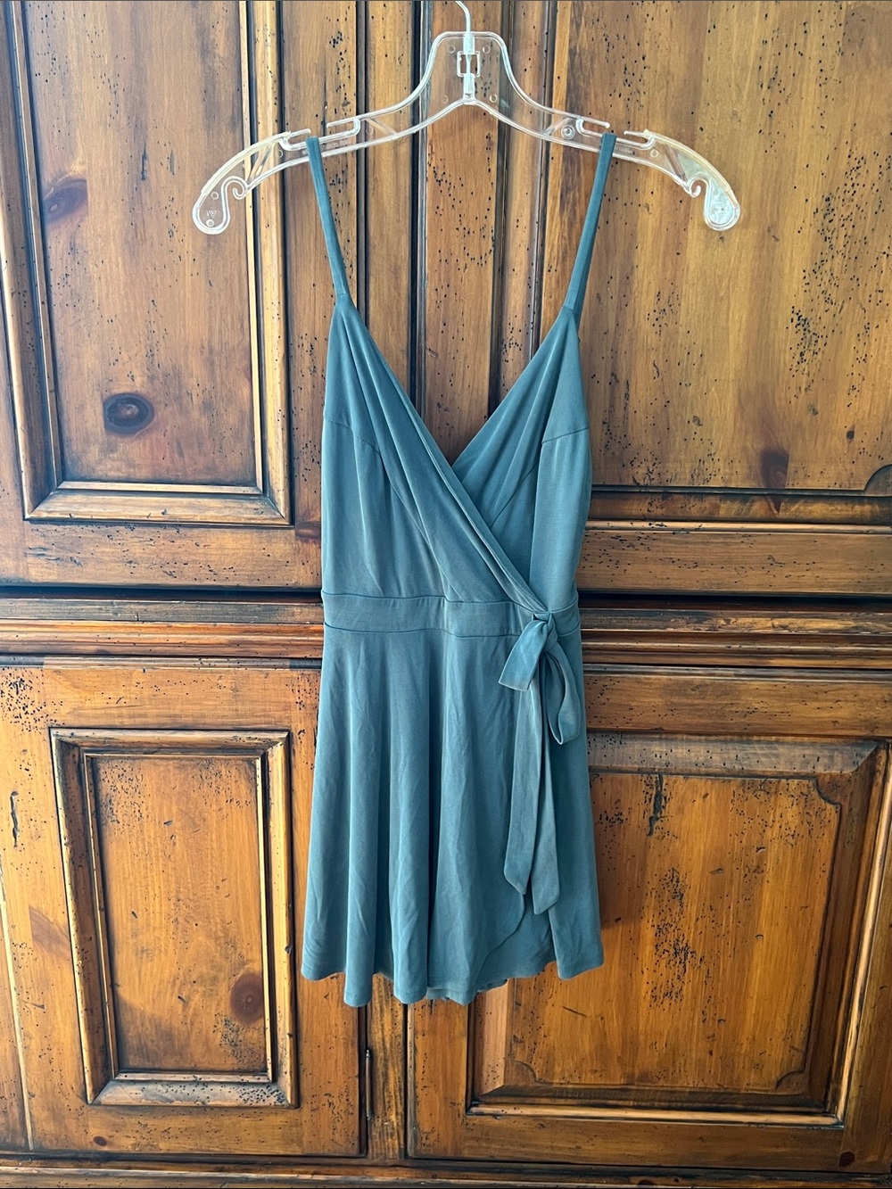 Kimchi Blue One-Shoulder Turquoise Tie-Waist Women's Jumper